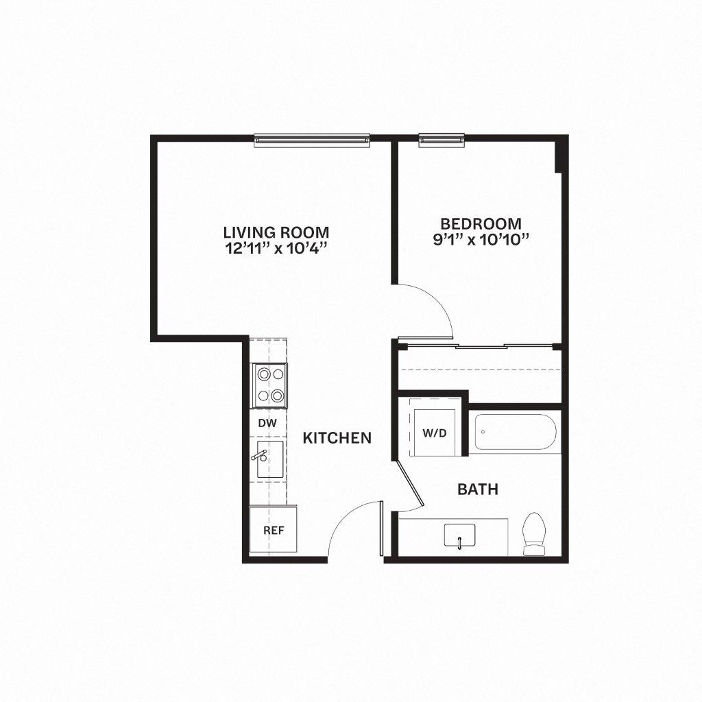C2 MFTE Floor Plan at Corner 63, Seattle, Washington
